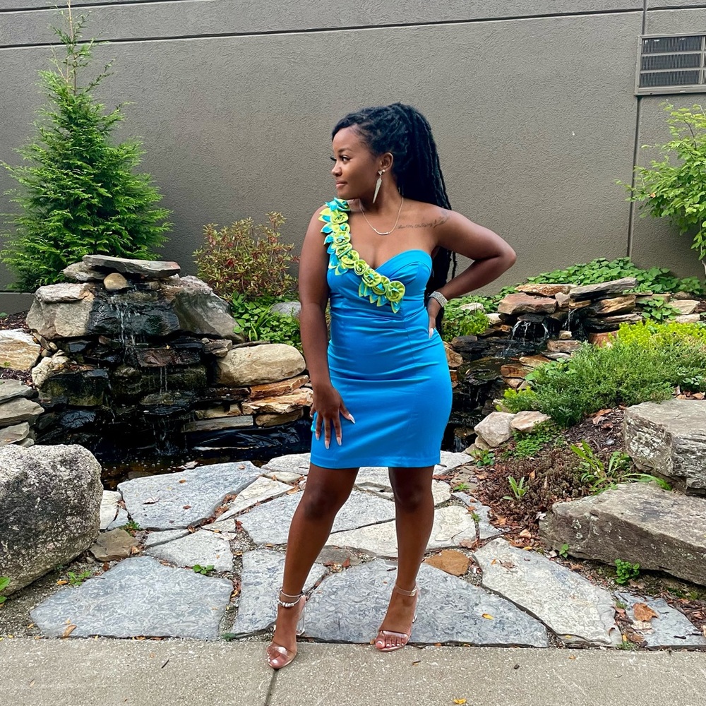 Peacock Cocktail Bodycon Dress